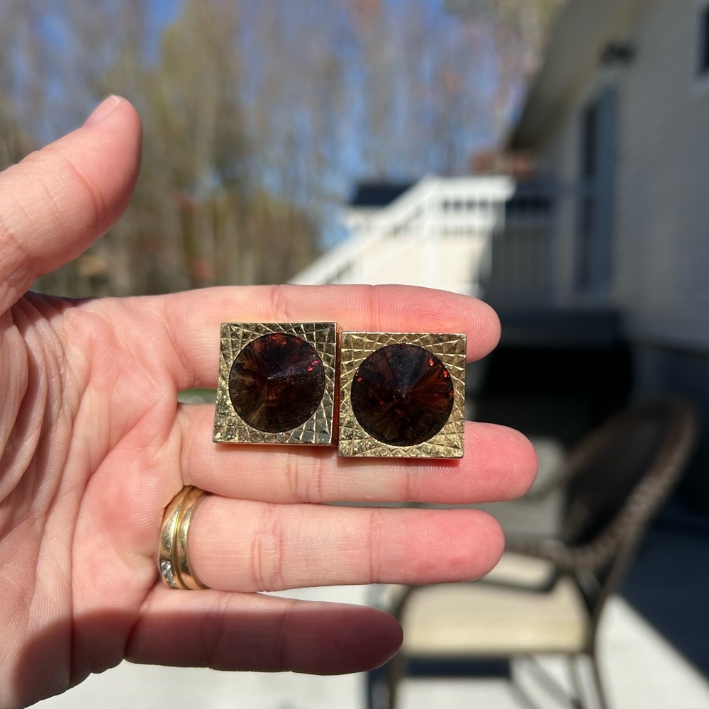 4/$50 Gold topaz November birthstone cufflinks 🥰